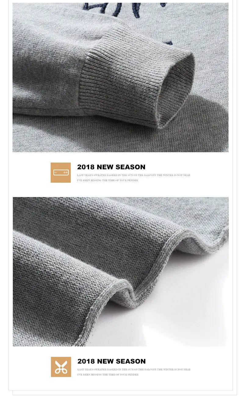 2019 Autumn Contrast Color Sweater Men O-Neck Cotton Knitted Pullover Men Winter Fashion Korean Style Striped Mens Sweaters Male 16