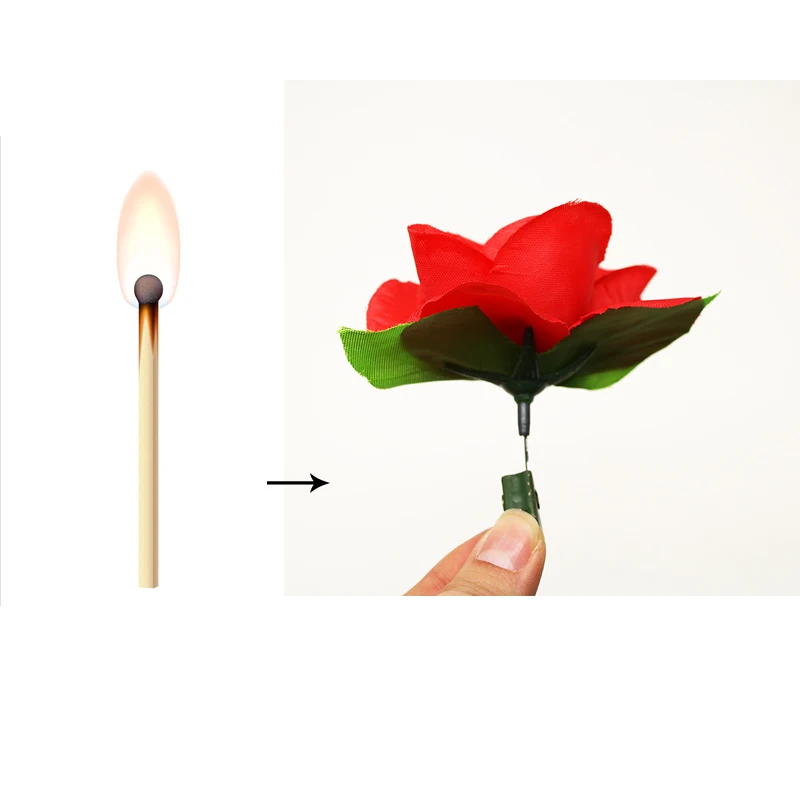 10pcs/lot Hot sale Match to rose flower magic tricks Professional