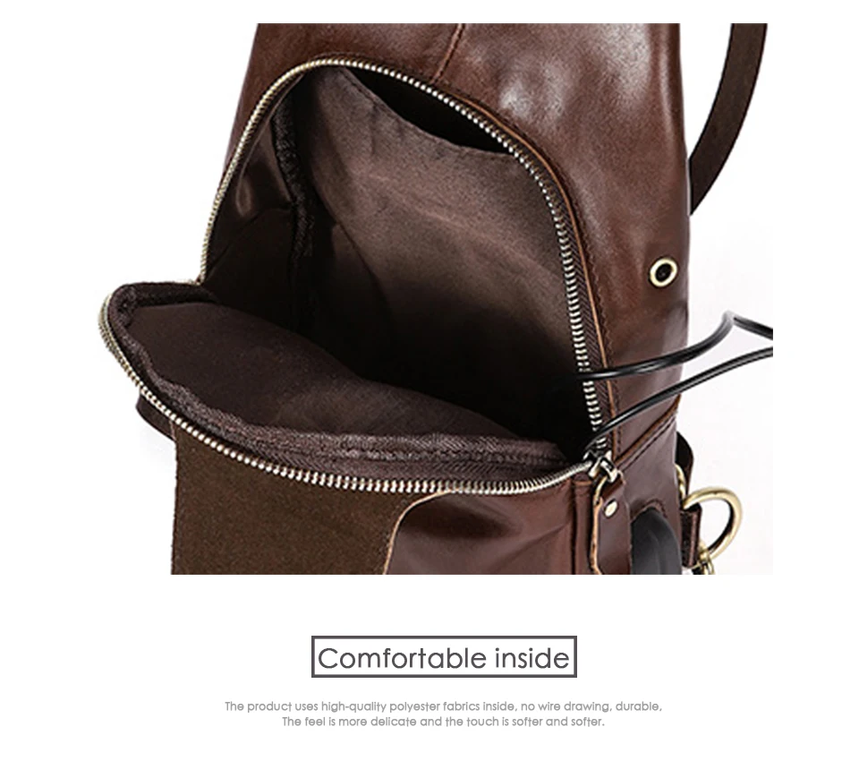 genuine leather men bag zipper crossbody bag sling bag men chest pack men messenger bags (26)