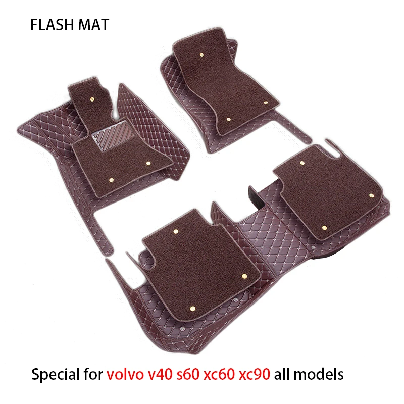 Special car floor mats for volvo v40 s40 s60 s80 s90 xc60 xc90 c30 car