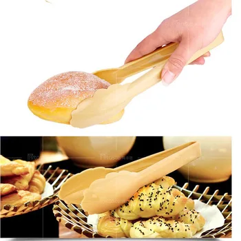 New Arrival 2pcs 23cm 9 Red Plastic Ice Cube Salad Food Tongs Bread Clip Buffet Bar