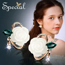 Специальный бренд стильные серьги-гвоздики дизайн розовые серьги золотые наушники Европейский стиль ювелирные подарки для женщин ED141117