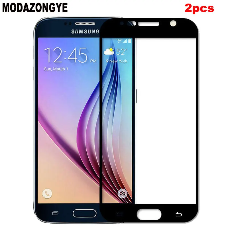 2 шт Защита экрана для Samsung Galaxy S6 закаленное стекло G920 G920F SM защита полное покрытие