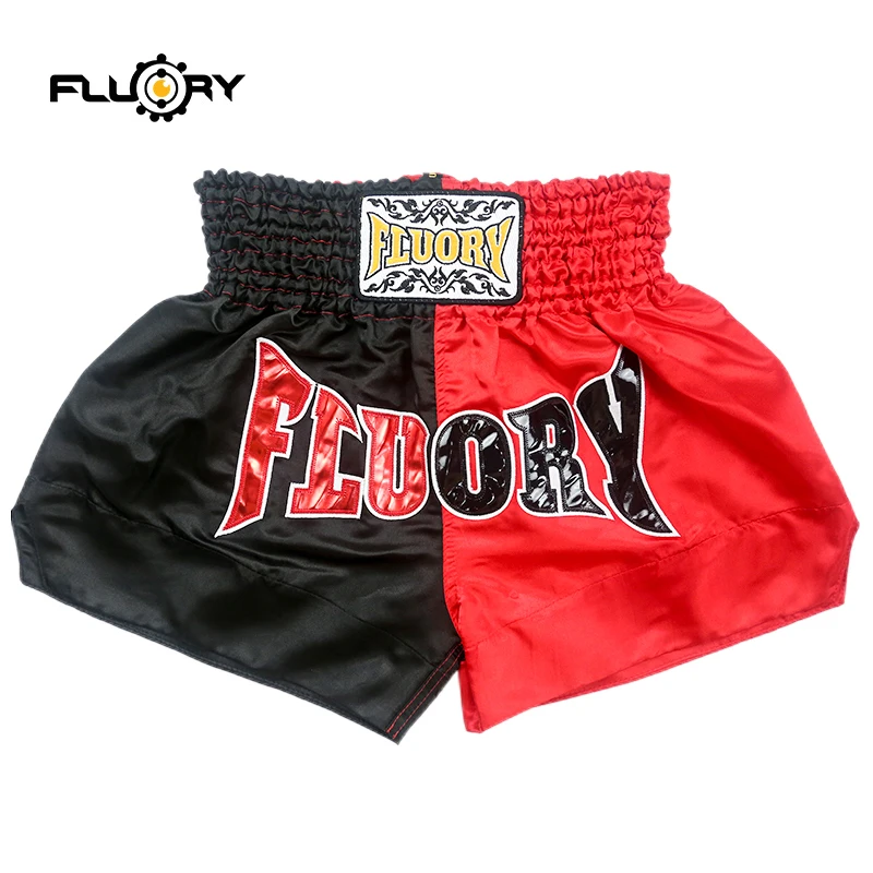 Черно белые шорты muay thai с принтом и вышивкой mma для тренировок соревнований