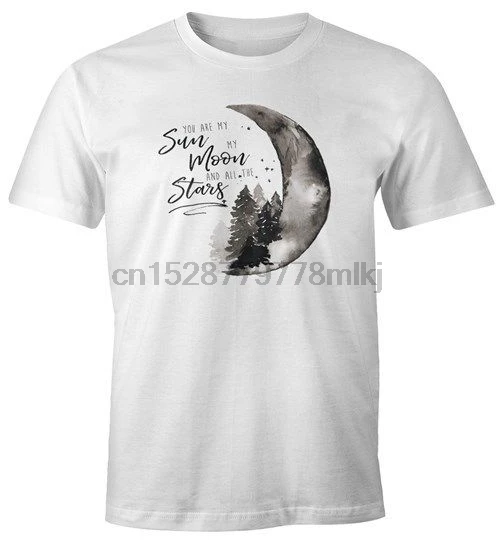 Футболка с надписью You are my sun moon and all the stars Liebe Spruch Love новые брендовые футболки из 100%