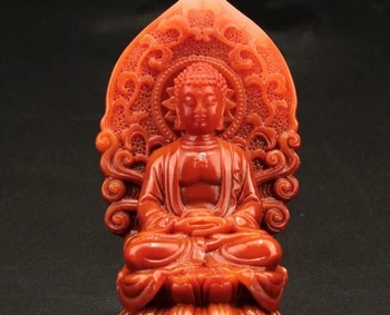 

Chinese Artificial shoushan stone carved sakyamuni shakyamuni Tathagata statue