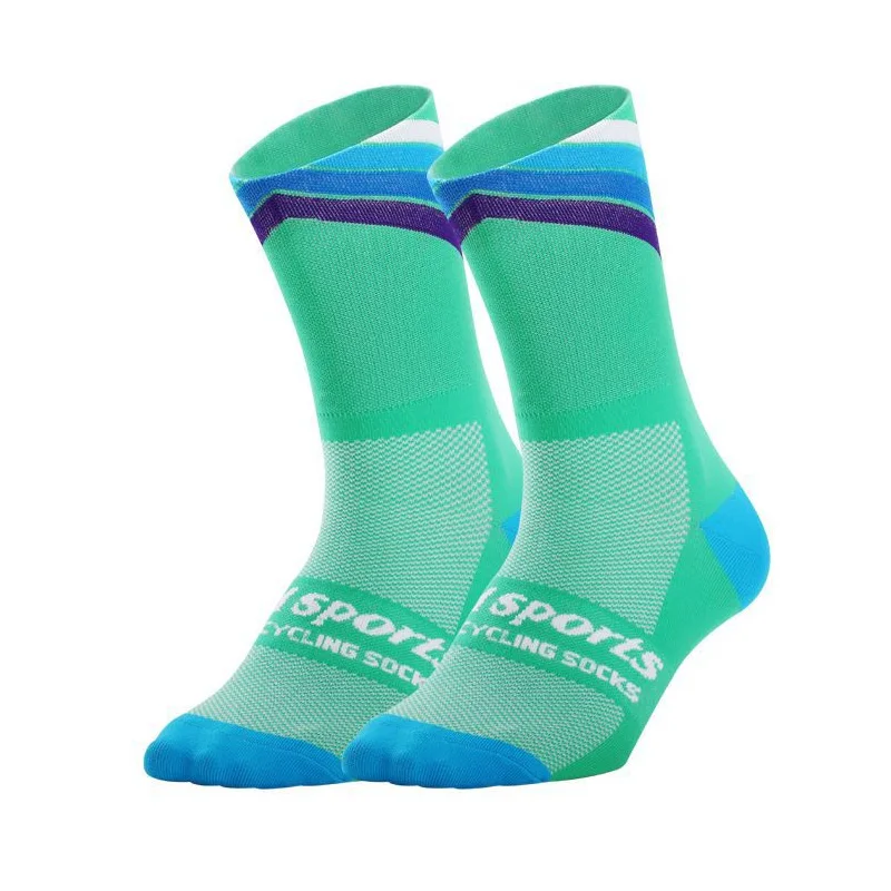 Носки для велоспорта на открытом воздухе, ветрозащитные, Coolmax, теплые, погодные, высокие носки, сумасшедшие, баскетбольные, беговые, спортивные, Defeet, спортивные носки - Цвет: Green