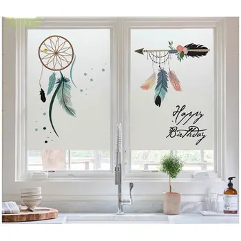 

Static feathers window sticker glass Self-adhesive film stained Scrub electrostatic opaque privacy matte custom size decoration