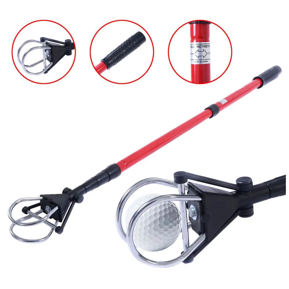 

New Retractable Golf Ball Retriever Scoop Telescopic Pick Up Grabber Shaft Tool