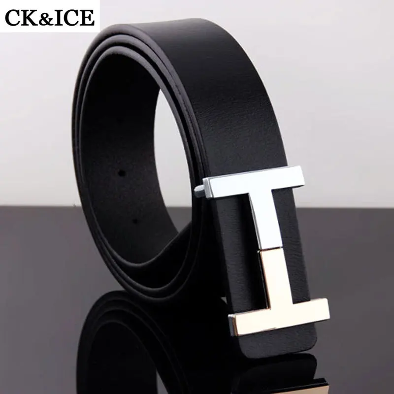 2017 Brand Belt H Buckle Strap Male Genuine Leather Belt Men Fashion ...