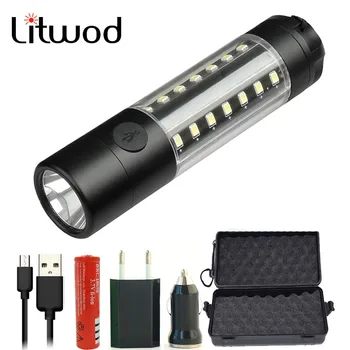 

Flashlight Rechargeable Torch Battery Aluminum Waterproof Shock Resistant,power Bank,hard Light Led Bulbs T6 Litwod Camping