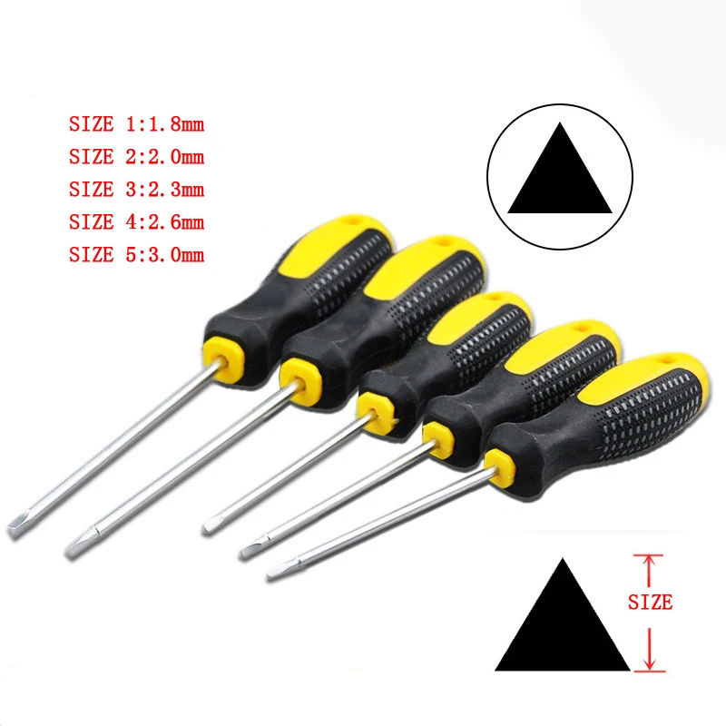 1 шт. 1,8/2,0/2,3/2,6/3,0 мм треугольная отвертка CR-V Треугольники Специальный отвертка для мелкая бытовая Приспособления