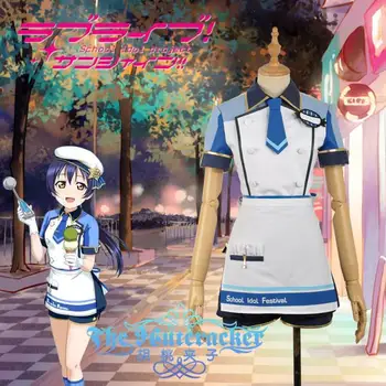 

Anime! Lovelive Sonoda Umi Ice Cream Unawakened Lovely Maid Dress Uniform Cosplay Costume For Women Free Shipping