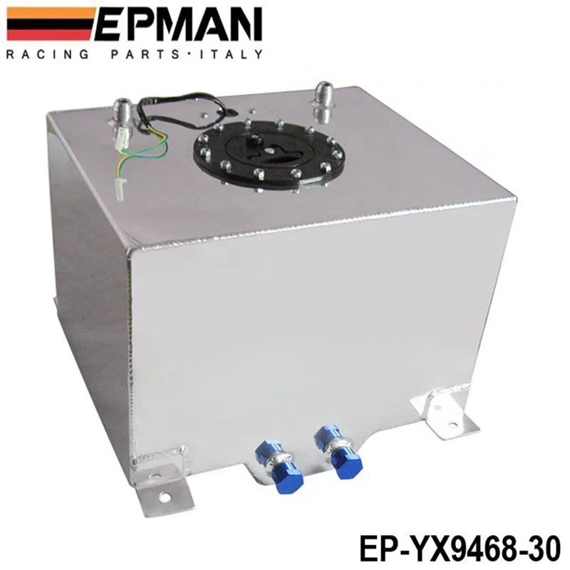 

8 GALLON 30LSILVER COATED ALUMINUM RACING/DRIFTING FUEL CELL GAS TANK+LEVEL SENDER EP-YX9468-30