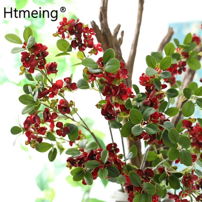 

tropical artificial hydrangea flowers tree branches decoration real touch latex flowers for crafts luxury wedding decoration