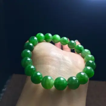 

Jasper Bracelet Fine Jewelry 100% Natural Green Jasper Stone Gemstone 9.5mm Female Bracelet Fine Women Bracelets