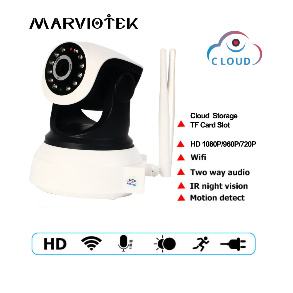720P font b wireless b font IP Camera wifi 960P video surveillance camera mini Pan Tilt