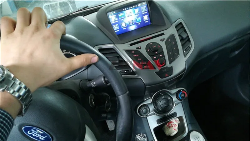 Perfect ZWNAV Android 9.0 Car GPS Navigation 2 Din DVD Player For Ford Fiesta 2012 2013 2014 2015 2016 Multimedia Radio 8 Inch 3