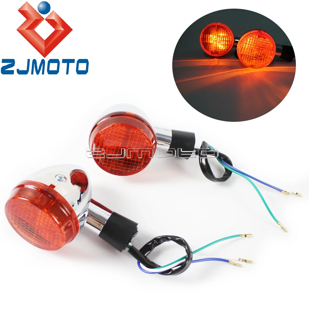1 Pair Front Motorcycle Turn Signal Lights For Honda Shadow 400 750