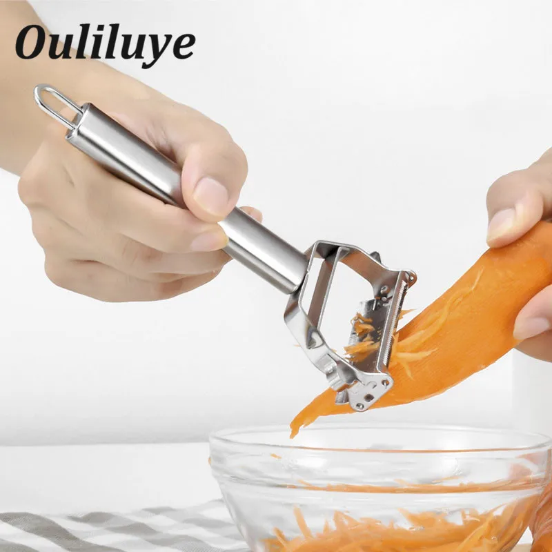 

Stainless Steel Peeler for Carrot Potato Fruit Vegetable Peeling Tools Grater Multifunction Kitchen Cooking Accessories 1PCS