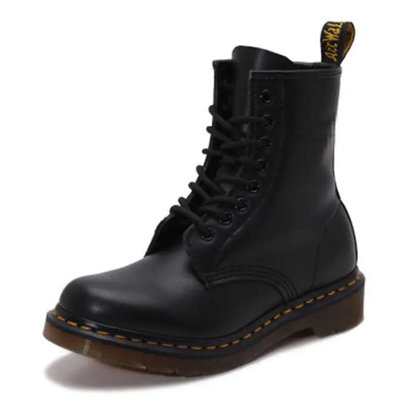 

2018 spring and autumn new boots men black cowhide winter and velvet boots fashion men boots