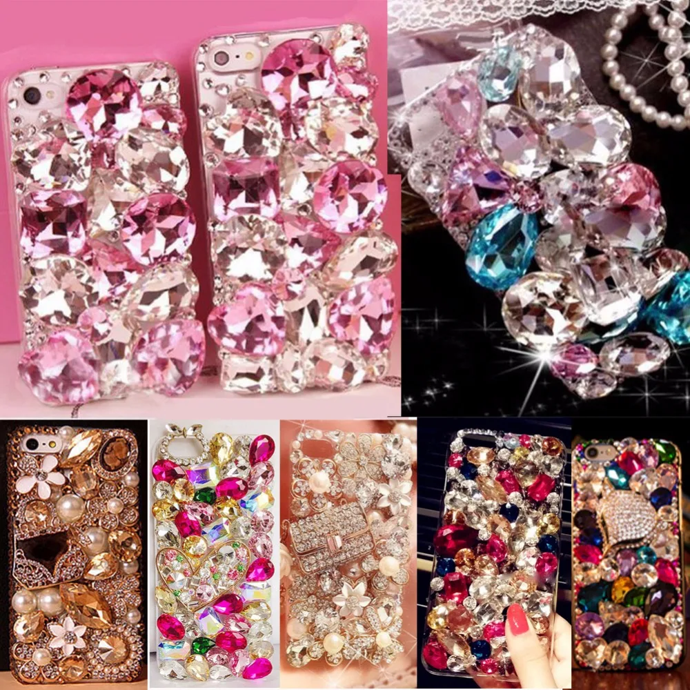 

3D Handmade Soft Edge Diamond Phone Cases For Samsung galaxy J7 2017(EU Version), Bling Rhinestone Acrylic case cover