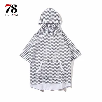 

Patchwork Hip Hop T-shirt Short Sleeve 2018 Summer European American Style Streetwear Blank Tshirts O-neck Casual Tee Black Grey