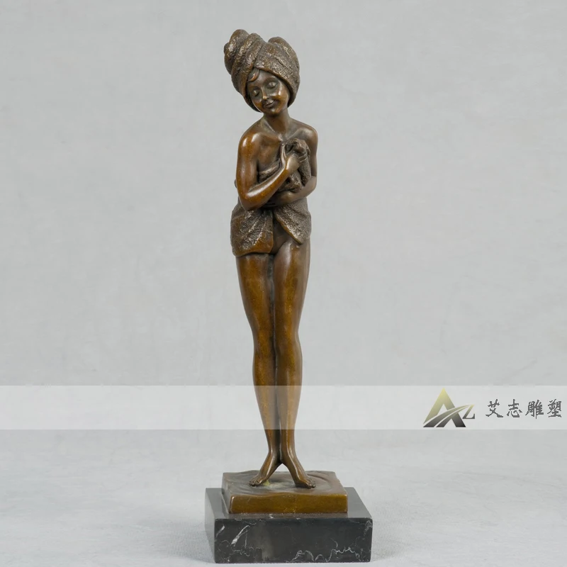 

Female child sculpture fashion rustic ds-177