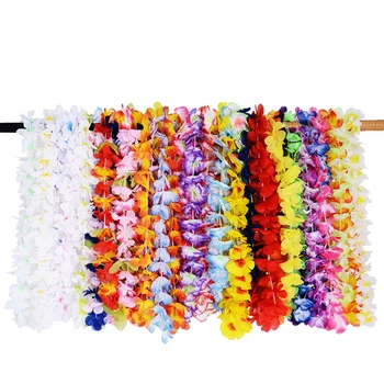 

2019 100cm simulation flowers Hawaii beach style garland necklace holiday summer ocean flowers party decoration props