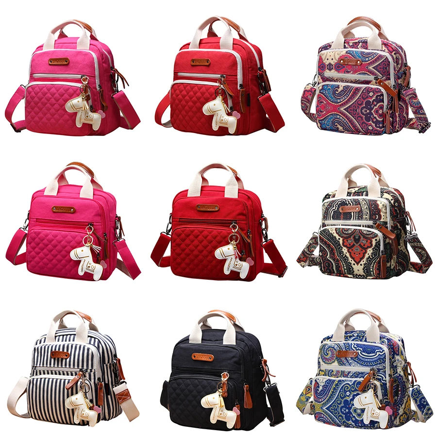  High Level Canvas Colorful Mommy Diaper Bag Baby Nappy Bags Maternity Mommy Women Backpack/Handbag/