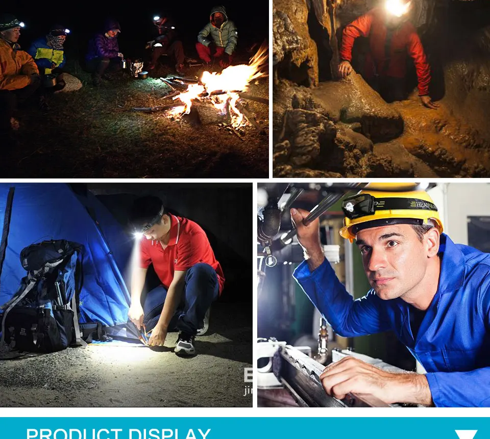 R3 LED Mini Headlamp Light Outdoor 800 Lumens 4 Modes Headlight Waterproof Head Flashlight Torch Lantern For Hunting Fishing (13)