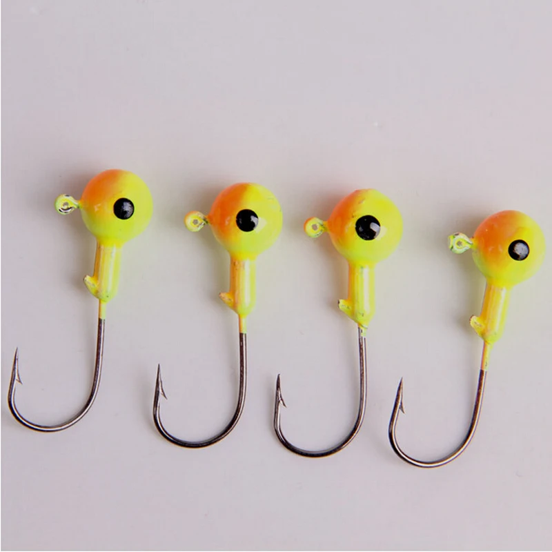 10pcs pack 21g lead jig hooks jig head colorized lead hook noctilucence