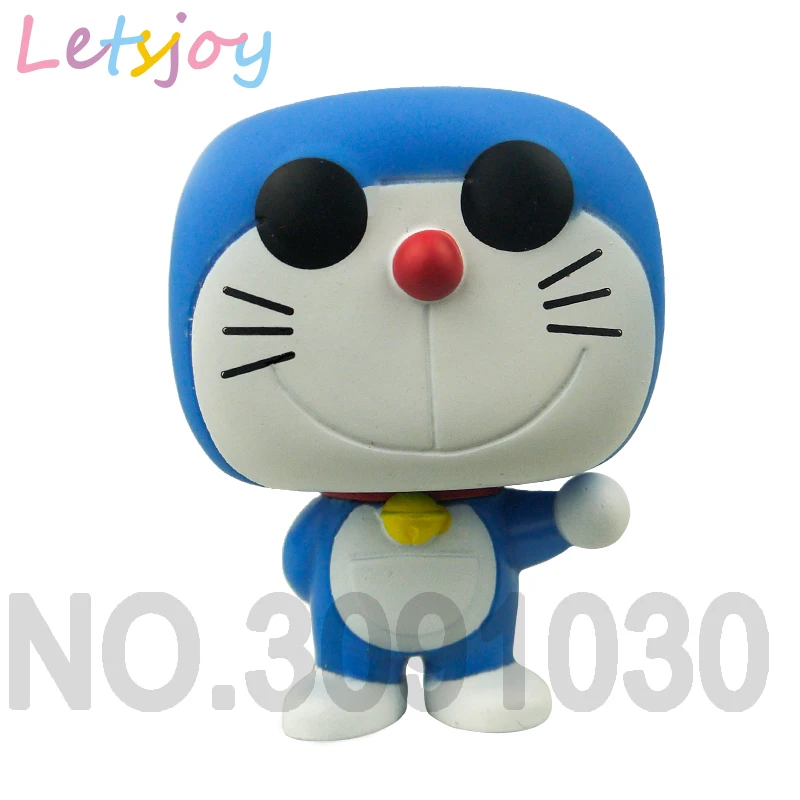 Official Doraemon bule fat letsjoy 12cm Pikachu Pokemones Cartoom Anime Action Figure pop horse hand-done doll Japan  Movie & TV