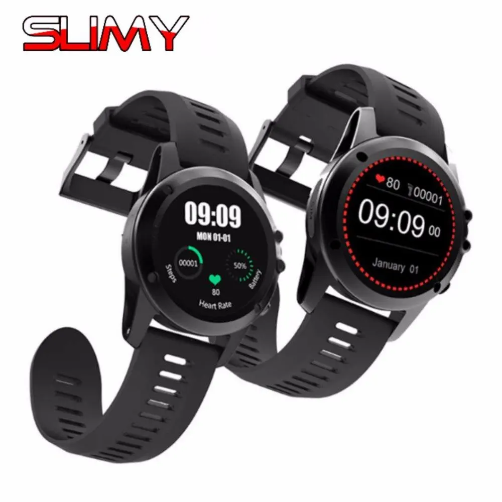 Slimy H1 Android 4,4 OS Смарт-часы водонепроницаемые IP68 плавание 1,39 дюймов MTK6572 Smartwatch телефон Поддержка 3g 2G SIM Wifi gps часы