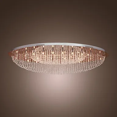 Modern Flush Mouut Crystal ceiling Lamp Home Lighting Living Room Lights Fixtures Plafonnier LED Moderne Luminaire 20 heads