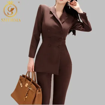 Women Irregular Jumpsuit Double-Breasted