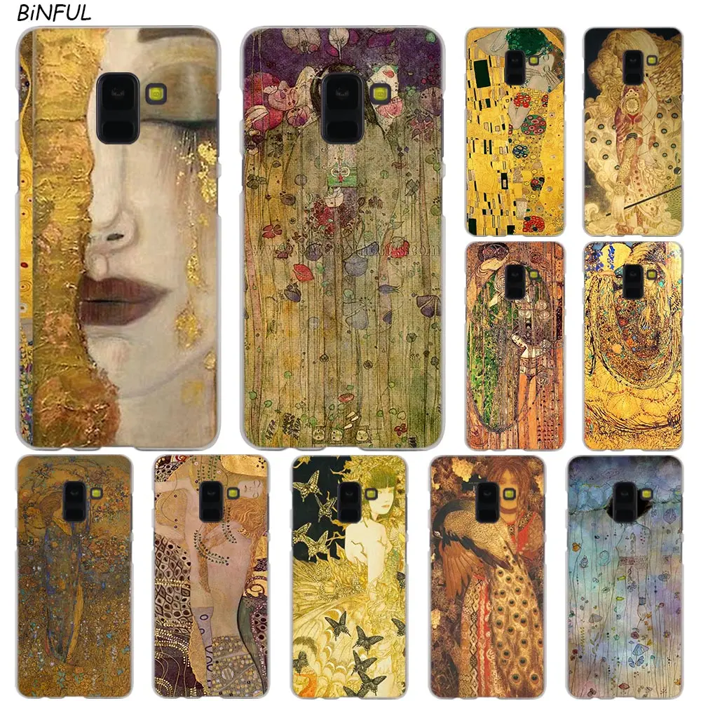 

kiss Gustav Klimt Painting Hot Transparent Case for Samsung Galaxy A3 A5 A9 A7 A6 A8 Plus 2018 2017 2016 Star A6S Note 9 8 Cover