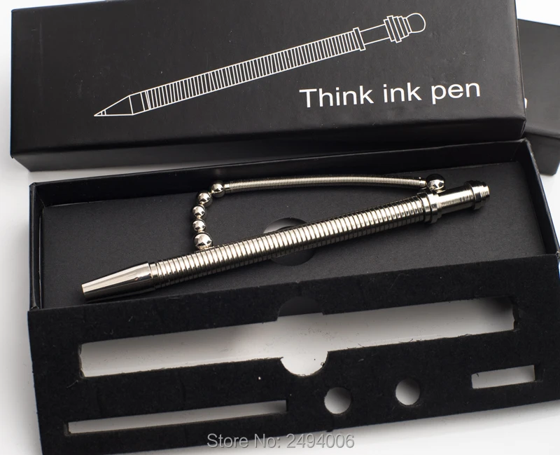 NEW STAINLESS STEEL THINK INK PEN IN BOX FIDGETER MAGNETIC 
