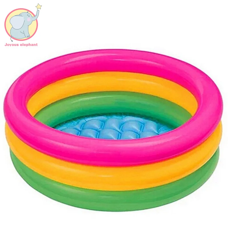 

Inflatable Fluorescent Trinuclear Pool Accessories Toy Baby Portable Children Basin Bathtub float in swimming pool Water Play