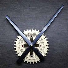 Retro Gear Wall Clock Unique DIY Vintage Crucifix Cross Design Stereoscoptic Big Needle Silently Mute Wall Clock for Home Decor