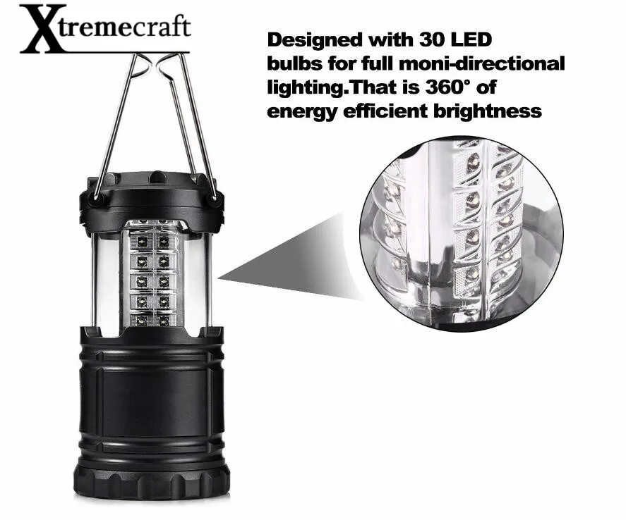 Складной 30 светодиодный легкий портативный фонарь для кемпинга, подвесной фонарь для палатки, фонарик для чрезвычайных ситуаций, для Походов, Кемпинга