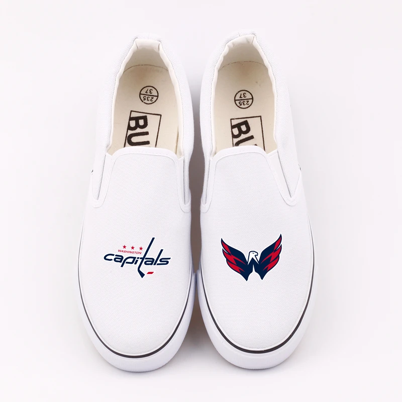 

Trendy Print America Washington State Logo Canvas Shoes Black White Casual Loafers Men Slip On Lazy Shoes Tenis Masculino Adulto