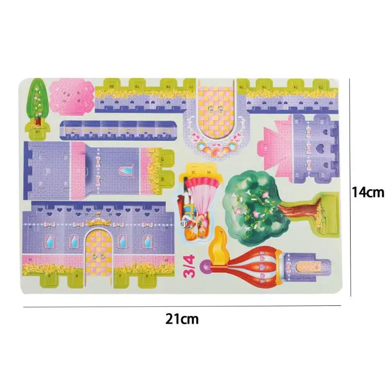 Handmade Toy Gift Funny Beauty Constructin 3D DIY Fairytale Castle Puzzle Baby Children Kids Educational Jigsaw Toy Kindergarten