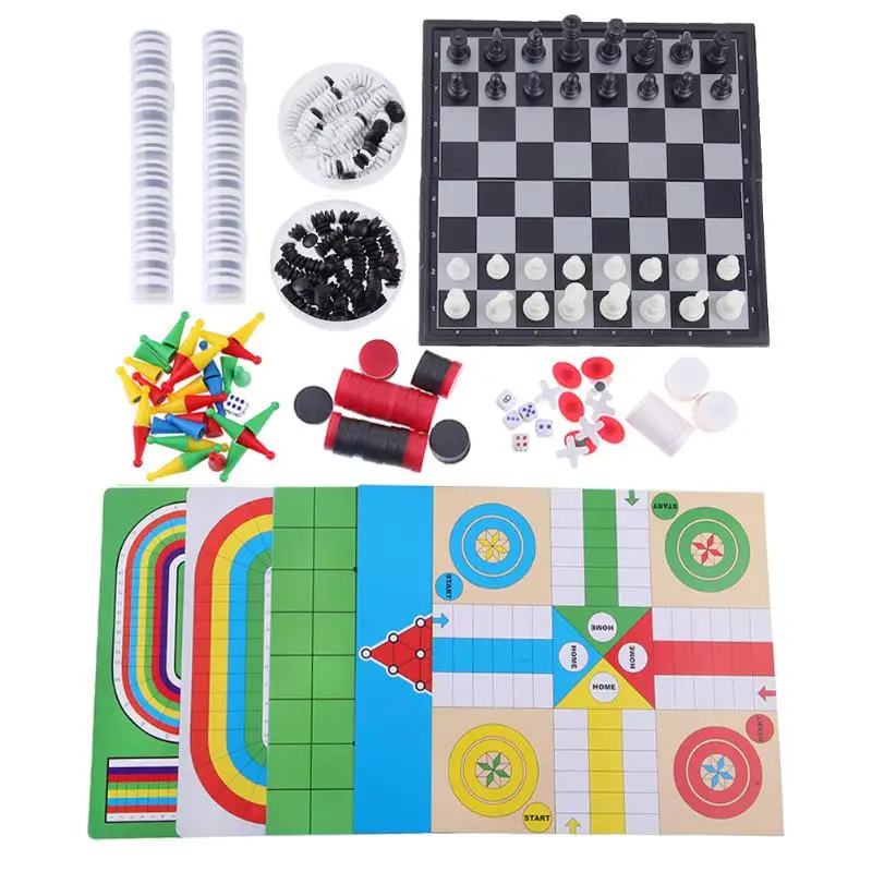 

Creative 12 in 1 Puzzle Chess Kids Game Toys Chess Backgammon Enjoy Family Fun Toy Learning Educational Toys Gift for Children