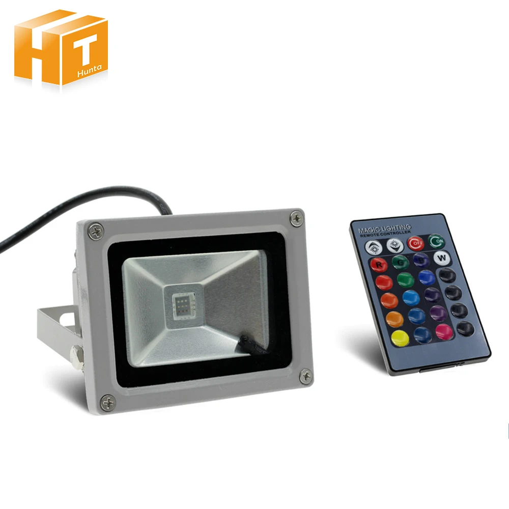 

LED Floodlight RGB Waterproof IP6710W AC85-265V Outdoor Flood Lighting Projecteur Exterieur With 24Key Remote