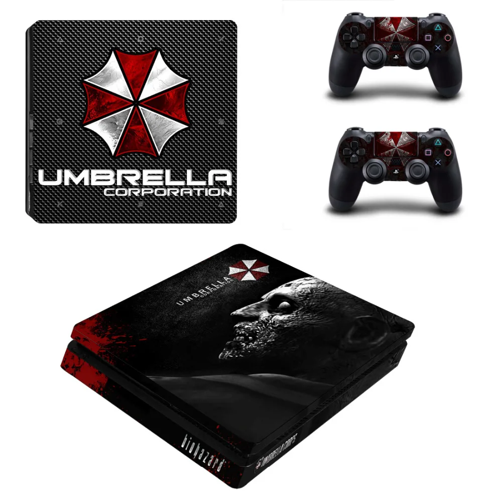 

Resident Evil PS4 Slim Skin Sticker Decal for PlayStation4 Slim Console and 2 Controller PS4 Slim Skins Sticker Vinyl