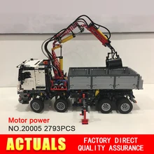 NEW LEPIN 20005 technic series 2793pcs Mercedes-Benz Arocs truck Model Building blocks Bricks Classic Compatible 42043 Boys Gift