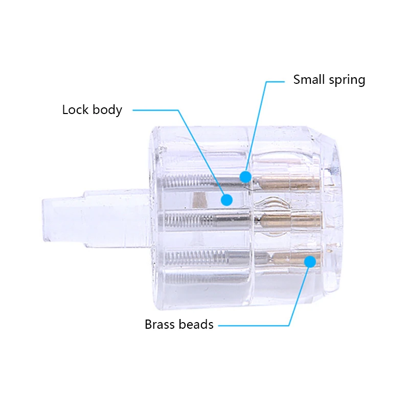 Семь основных сливы цилиндр замка прозрачные видимые Палочки слесарное учебное пособие вид замок обучение навыкам для слесарный инструмент