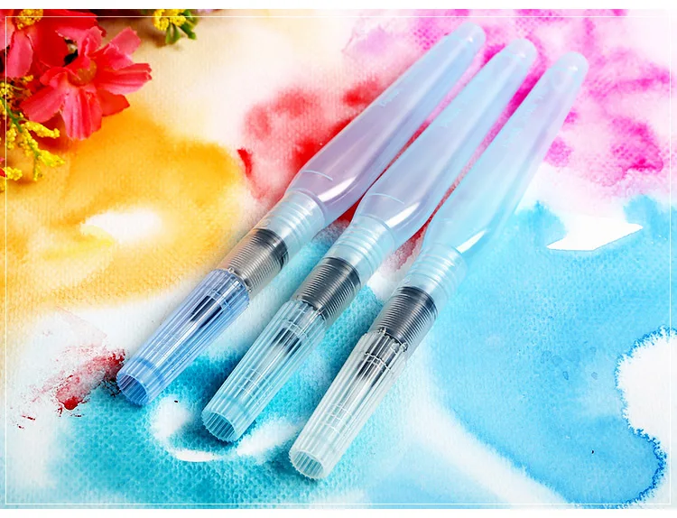 Pentel воды Цвет кисть Aquash разбирают советы впрыска чернил ручка WaterBrush Pen Картина Цвет ing ТВЕРДАЯ ВОДА Цвет Коврики