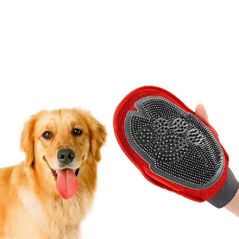 New Comfortable Cat Pet Dog Grooming Groom Glove Mitt dog puppy washing